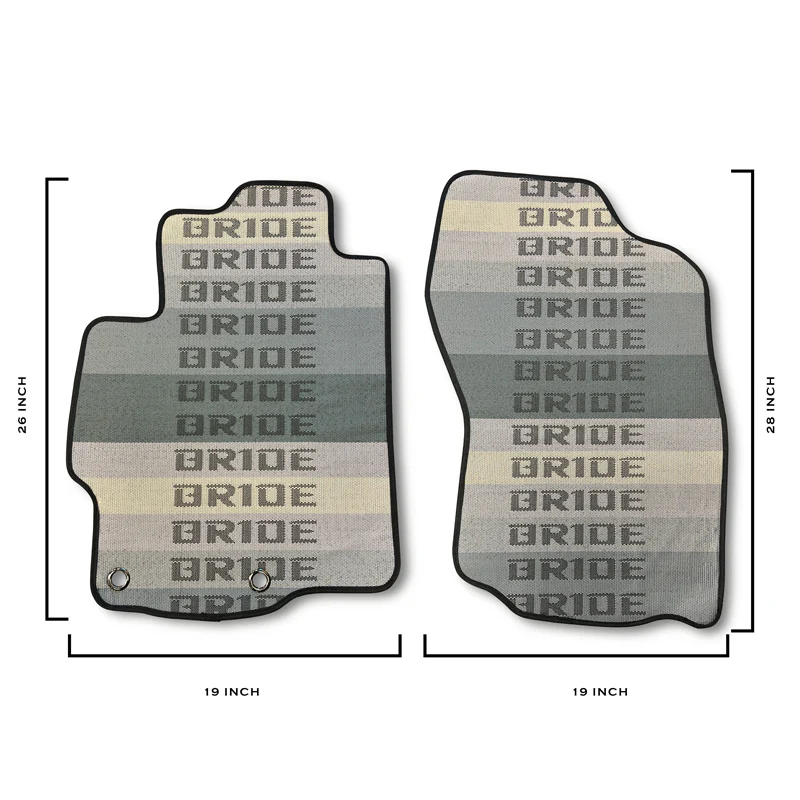 2PCS Bride Racing Fabric Floor Mats Interior Carpets for 08-16 MITSUBISHI LANCER - Image 5
