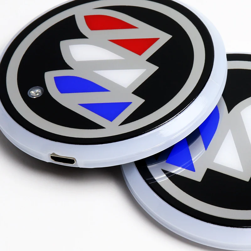2PCS Colorful Fit for Buick LED Car Cup Holder Pad Mat Coaster Atmosphere Light - Image 4