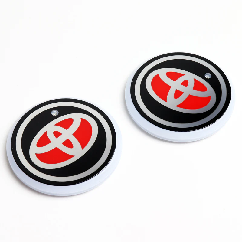 2PCS Colorful Fit for Toyota LED Car Cup Holder Pad Mat Coaster Atmosphere Light - Image 2