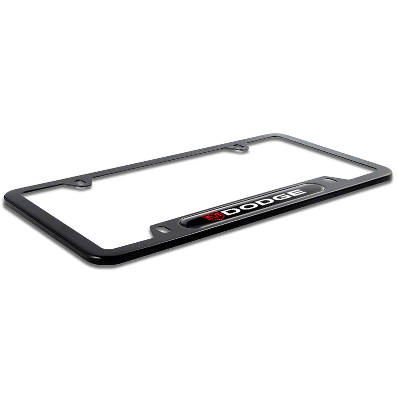 2PCS For DODGE Charger/Challenger Black Stainless Steel License Plate Frame with License Plate Lights - Image 3