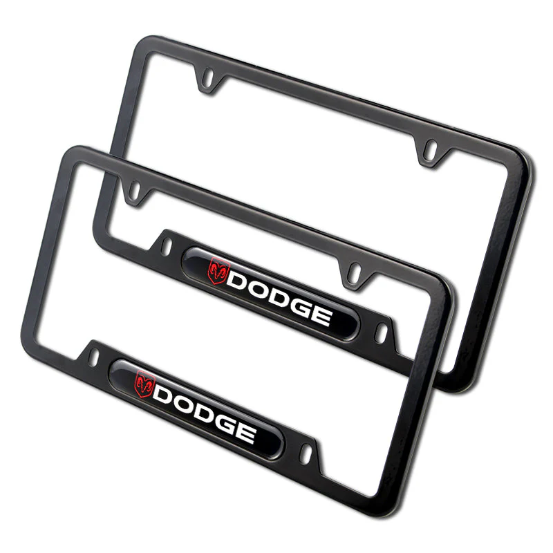 2PCS For DODGE Charger/Challenger Black Stainless Steel License Plate Frame with License Plate Lights - Image 4