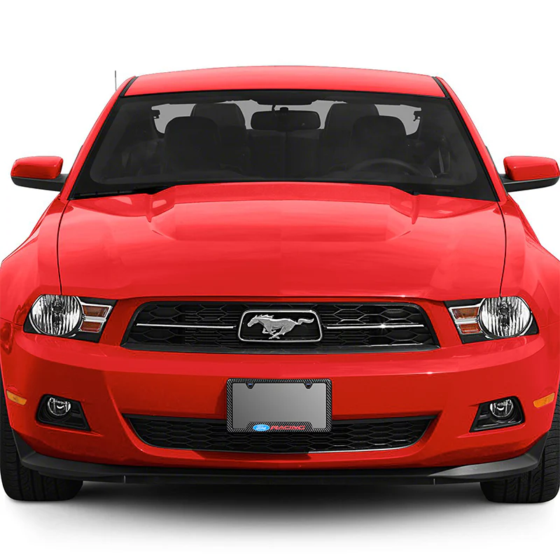 2pcs FORD RACING Carbon Fiber Look License Plate Frame ABS with LED License Plate Lights Set - Image 7