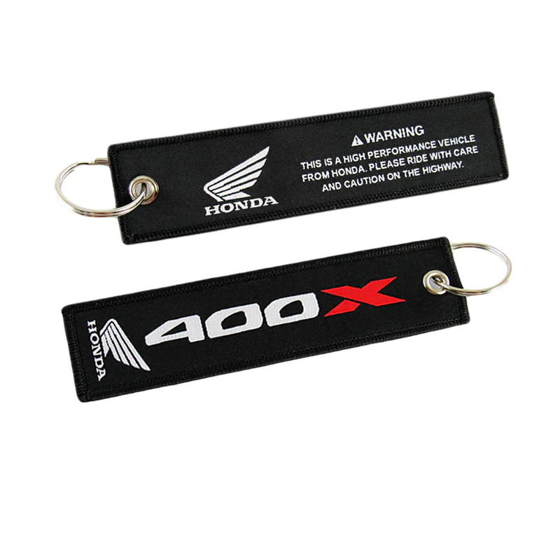 2pcs HONDA WING 400X motorcycle Keychain Keyring Bike Modern Gift Double Sided New - Image 3