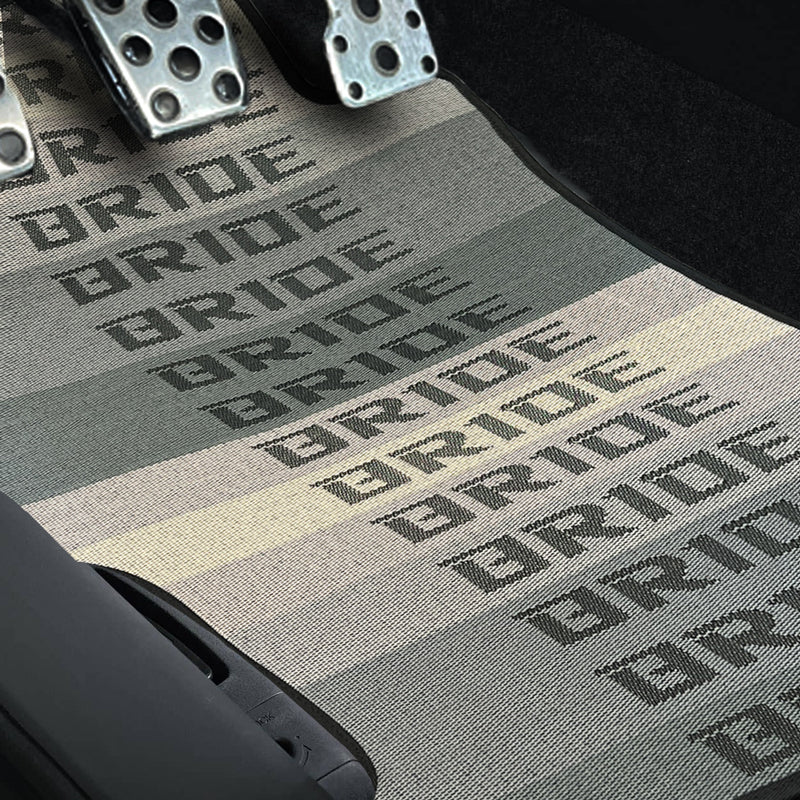 2PCS JDM Bride Racing Fabric Floor Mats Interior Carpets for 13-17 Honda Accord - Image 2