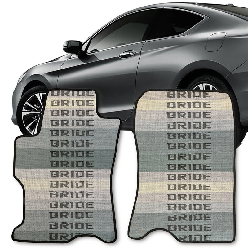 2PCS JDM Bride Racing Fabric Floor Mats Interior Carpets for 13-17 Honda Accord - Image 7