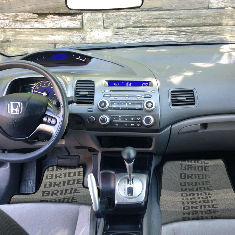 2PCS JDM Bride Racing Fabric Floor Mats Interior Carpets for 2006-11 HONDA CIVIC - Image 5