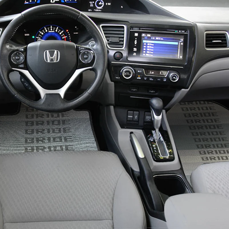 2PCS JDM Bride Racing Fabric Floor Mats Interior Carpets for 2012-15 HONDA CIVIC - Image 2
