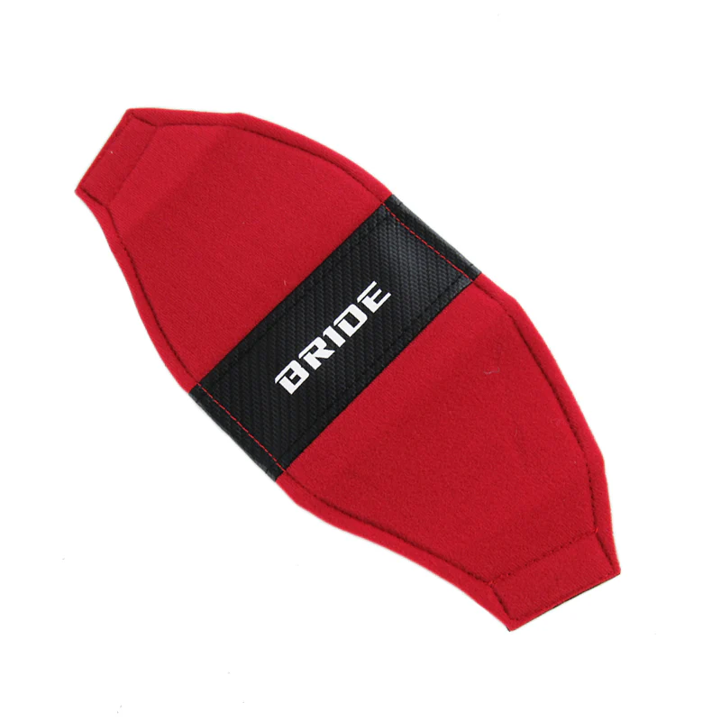 2PCS JDM BRIDE Racing Red PVC Seat Side Cover Repair Decoration Pad Carbon Look - Image 7