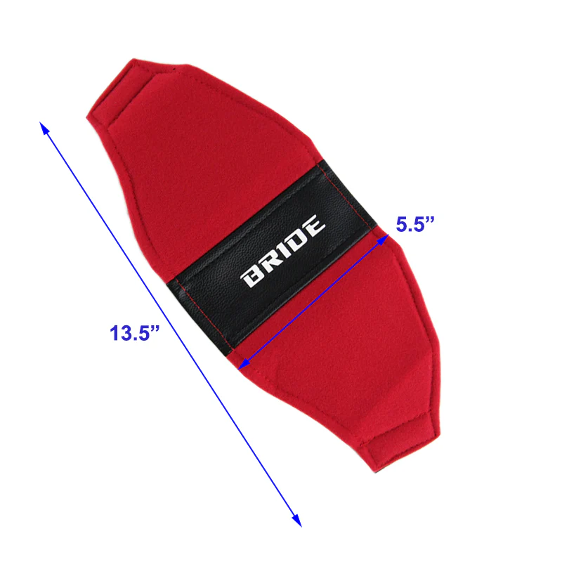 2PCS JDM BRIDE Racing Red PVC Seat Side Cover Repair Decoration Pad - Image 4