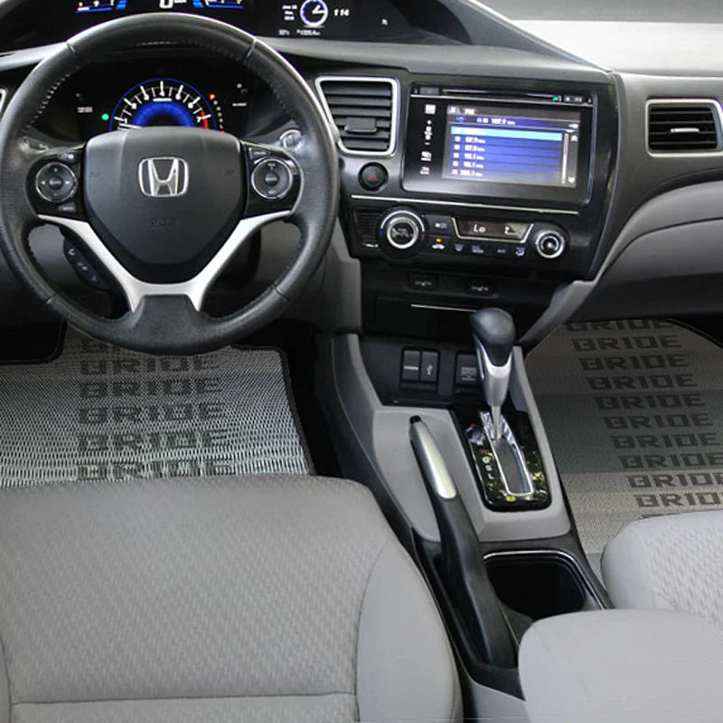 JDM Bride Set of Racing Fabric Floor Mats Interior Carpets for 2012-15 HONDA CIVIC with Seat Belt Covers - Image 9