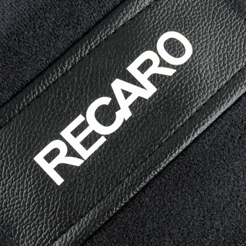 2PCS JDM RECARO Racing Black PVC Seat Side Cover Repair Decoration Pad - Image 2