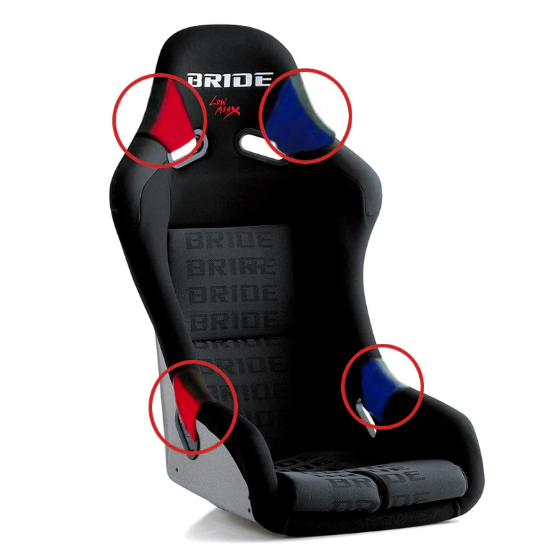 2PCS JDM RECARO Racing Black PVC Seat Side Cover Repair Decoration Pad - Image 3
