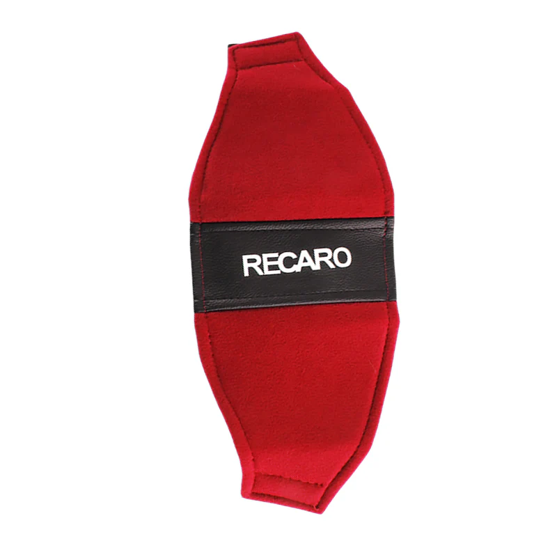 2PCS JDM RECARO Racing Red PVC Seat Side Cover Repair Decoration Pad - Image 7