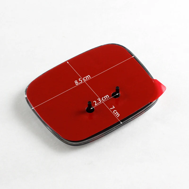2PCS JDM RED & BLACK FRONT REAR EMBLEM BADGE FOR HONDA 9TH CIVIC HATCH FK 15-16 - Image 5