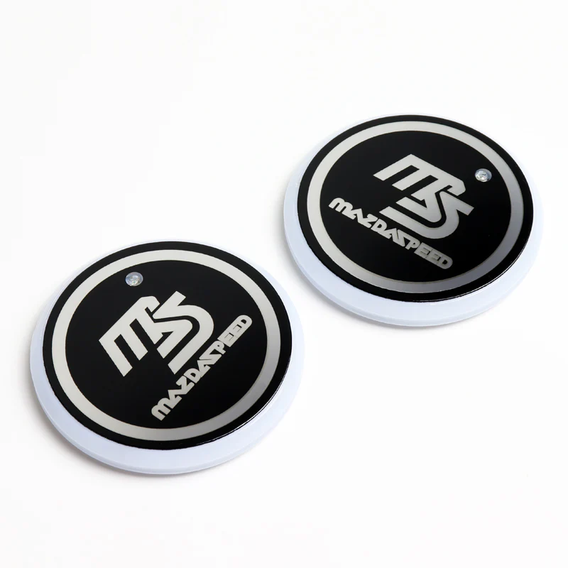 2PCS LED Car Cup Holder Pad Mat For MAZDA SPEED Auto Atmosphere Lights Colorful - Image 2