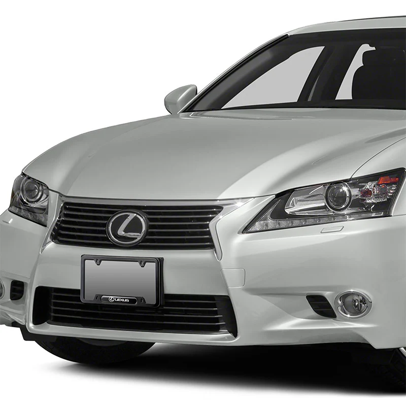 2PCS LEXUS Black Metal Stainless Steel Plated License Plate Frame - Image 2