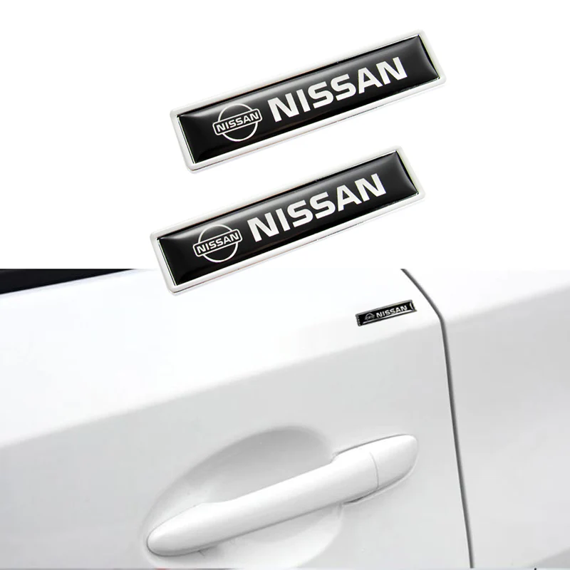 2PCS Luxury Auto Body Fender Metal Emblem Badge Sticker Decal For NISSAN New - Image 2