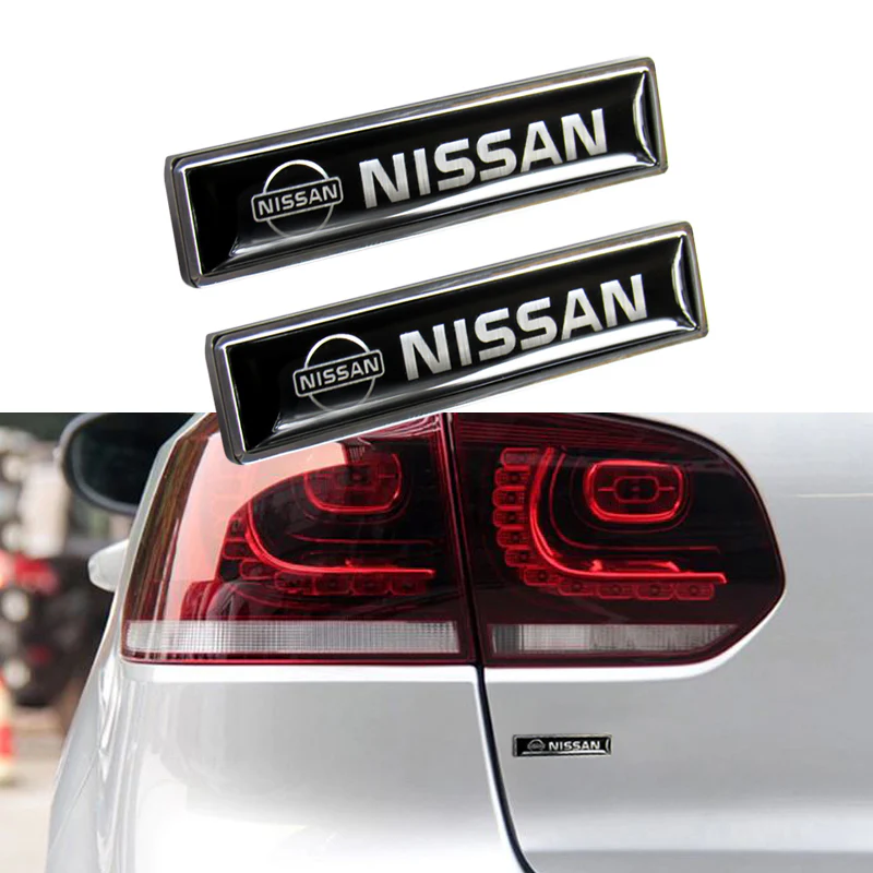 2PCS Luxury Auto Body Fender Metal Emblem Badge Sticker Decal For NISSAN New - Image 4