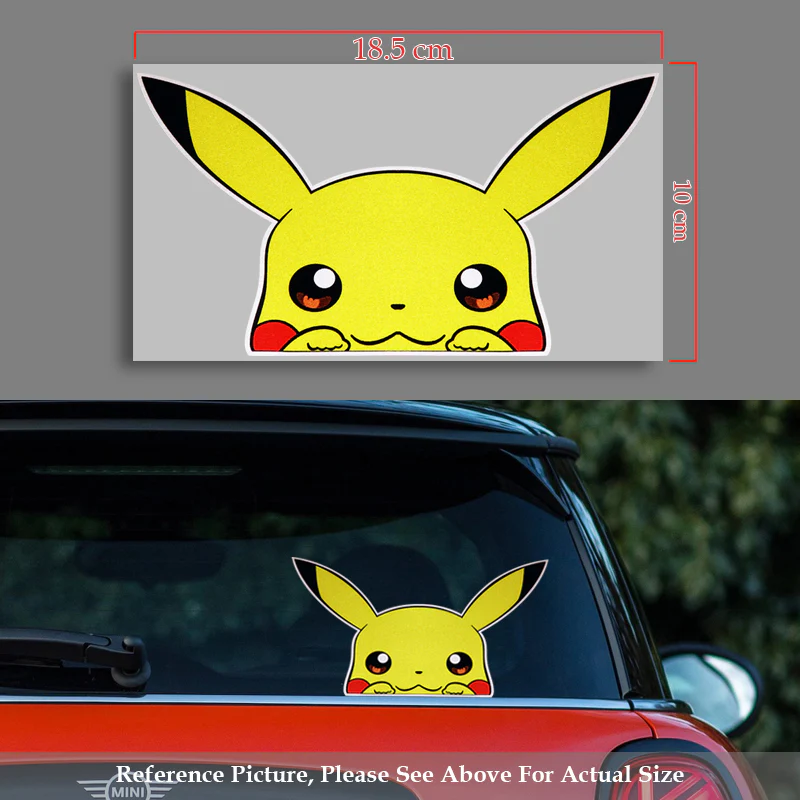 2PCS PIKACHU POKEMON Sticker Decal Wall My Family Car Laptop Door Case Label - Image 2