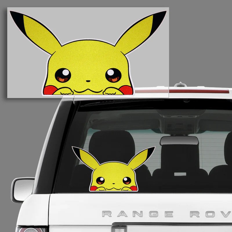 2PCS PIKACHU POKEMON Sticker Decal Wall My Family Car Laptop Door Case Label - Image 4