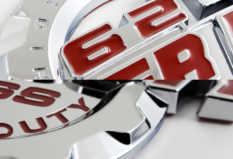 2PCS RED 6.2L V8 Superduty Boss Heavyduty Emblem SUPER DUTY Badge F fits F250 F350 - Image 3