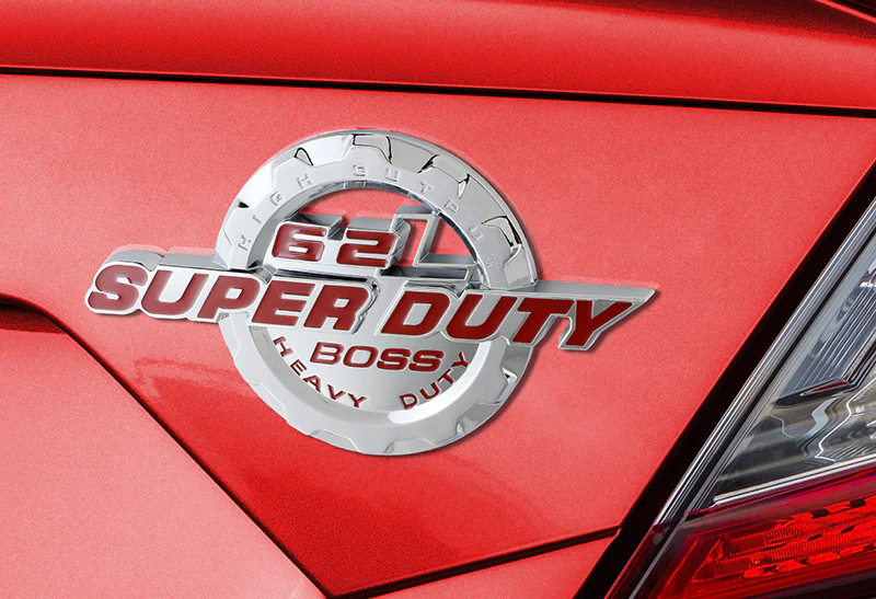 2PCS RED 6.2L V8 Superduty Boss Heavyduty Emblem SUPER DUTY Badge F fits F250 F350 - Image 4