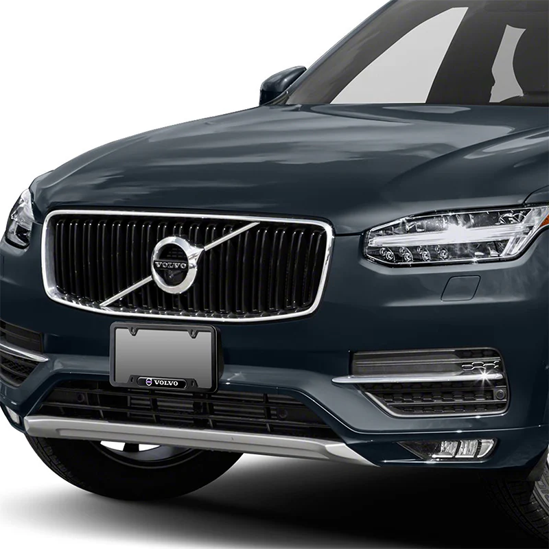 2PCS VOLVO Black Stainless Steel Metal License Plate Frame - Image 3