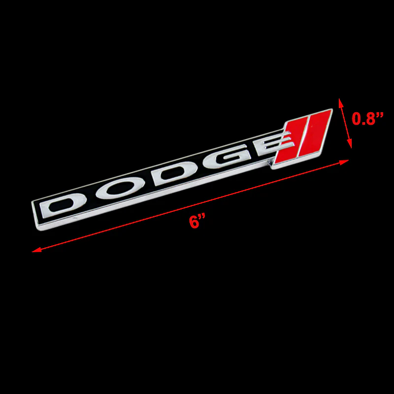 3 PCS DODGE Set Dodge RAM 1500 2500 LED Grille Emblem + Metal 3D Dodge Emblems Red// Style Door Step Plate Sills Badge Sticker - Image 7