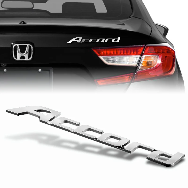 3 PCS Honda Set Front & Rear Chrome "H" Emblem with Accord Emblem for 2008 - 2012 Accord Sedan 4DR - Image 5