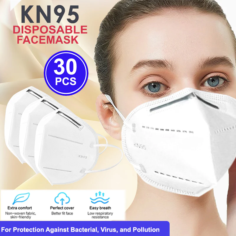 30 PCS KN95 Face Mask 5 Layers Disposable Protective Respirator Mouth Non Medical Cover (New with Box) - Image 7