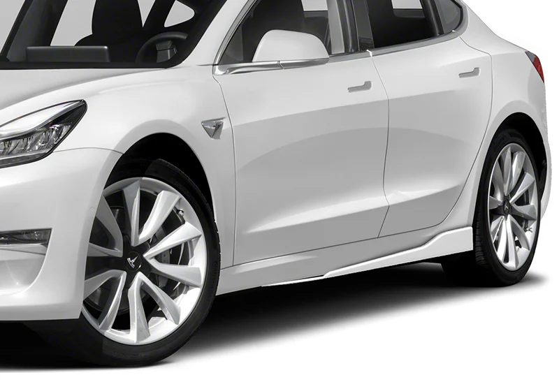 31"x4" Universal Painted White Side Skirt Rocker Splitters Diffuser Winglet Wind - Image 6