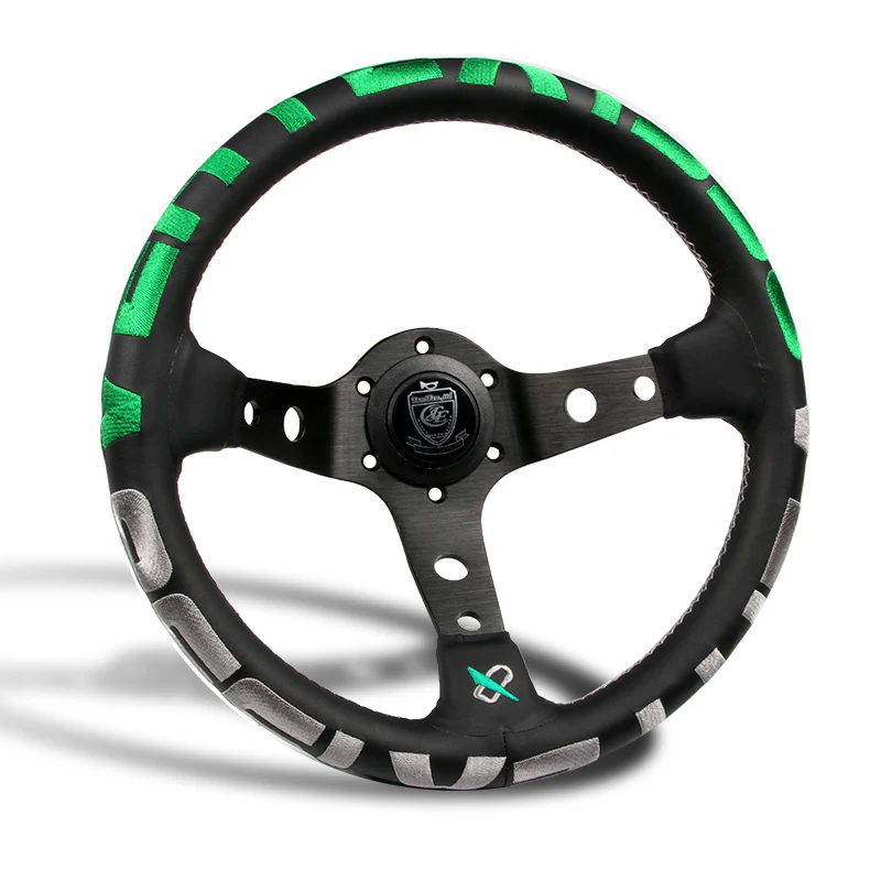 320mm Vertex 1996 Leather Deep Dish Modified Steering Wheel Sports Steering Wheel OMP MOMO Racing - Image 4