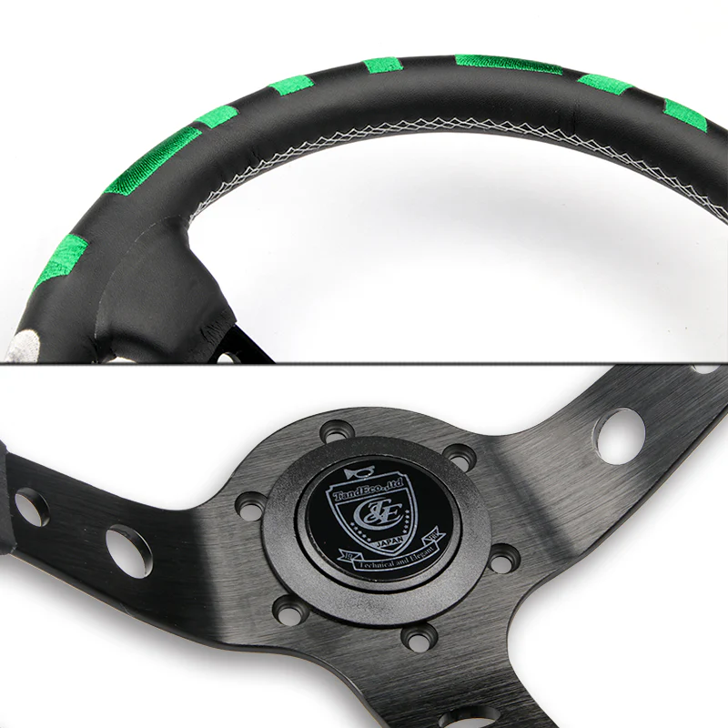 320mm Vertex 1996 Leather Deep Dish Modified Steering Wheel Sports Steering Wheel OMP MOMO Racing - Image 7