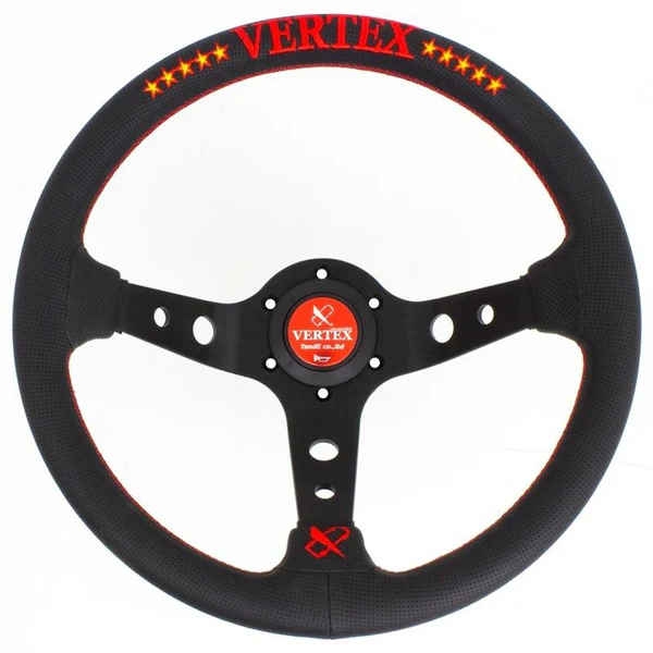 330mm Deep Dish Racing Drift Rally Tuning Sport Embroidery Vertex Steering Wheel - Image 3
