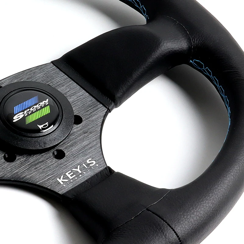 340mm KEY's Deep Dish Embroidery Leather Steering Wheel OMP Racing MOMO Spoon Sports SPC Performance Drifting Rally New - Image 4