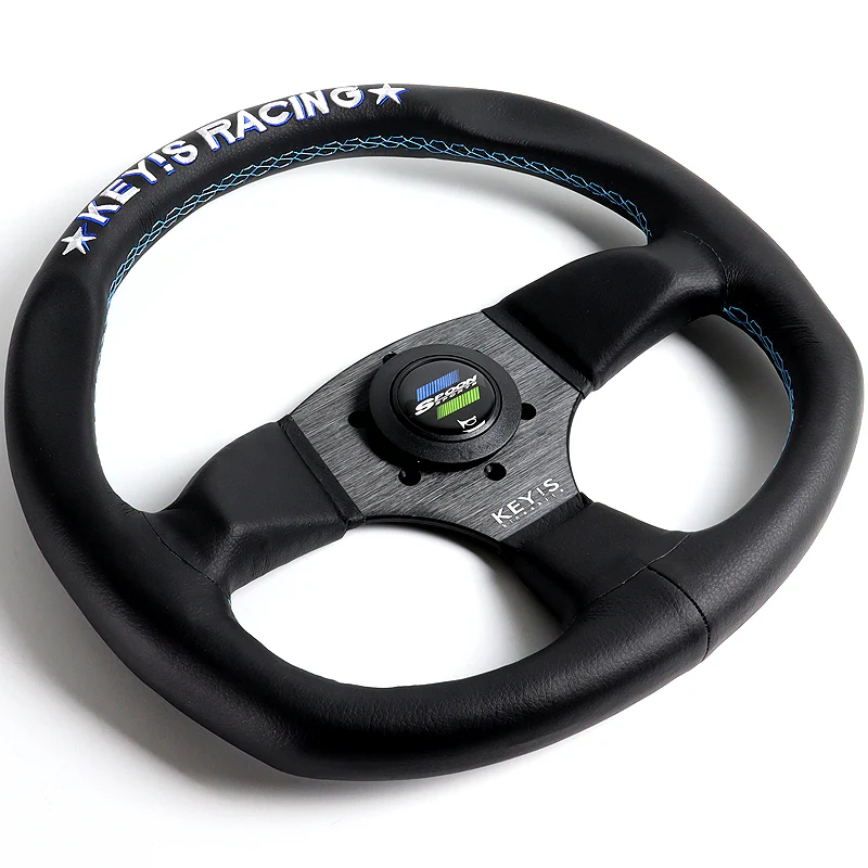 340mm KEY's Deep Dish Embroidery Leather Steering Wheel OMP Racing MOMO Spoon Sports SPC Performance Drifting Rally New - Image 7