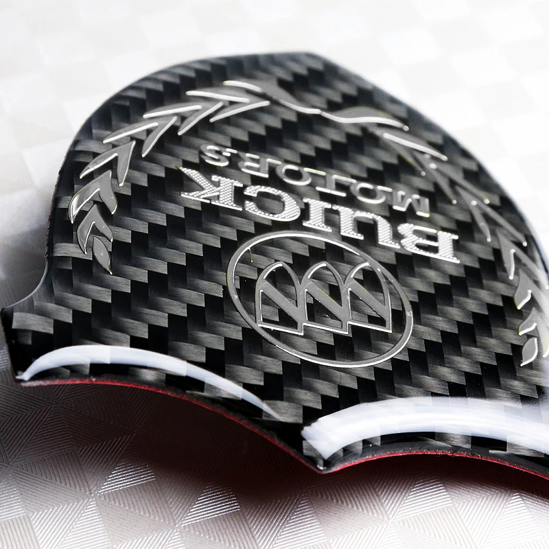 Buick Silver 3D Carbon Fiber Emblem Sticker x2 - Image 5