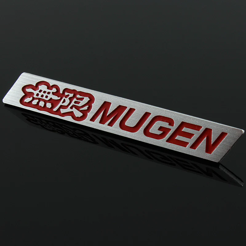 Mugen Red 3D Emblem Sticker (11CM) x2 - Image 2