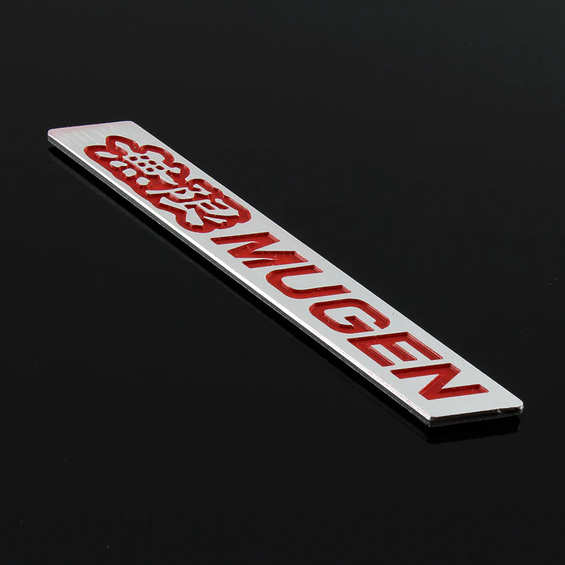 Mugen Red 3D Emblem Sticker (11CM) x2 - Image 4