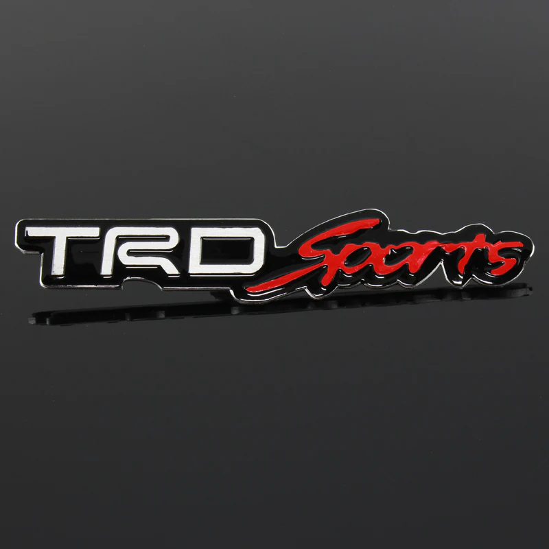 Toyota TRD Sports 3D Aluminum Emblem Decal (18CM) - Image 3