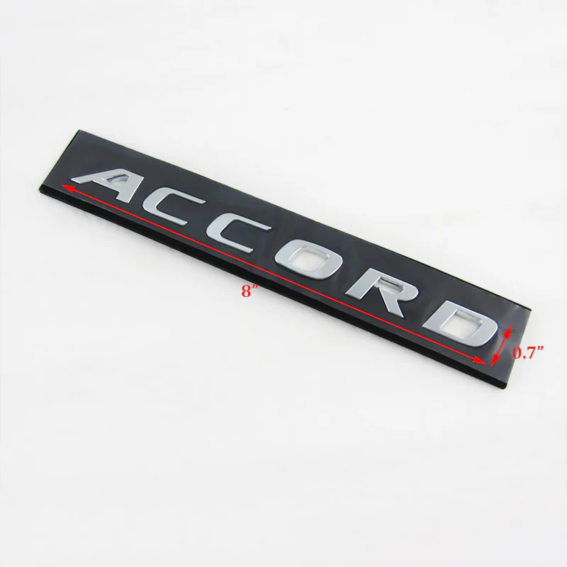 3PCS JDM Honda Set Red/Black H Front and Rear Badge with Chrome ACCORD Emblem For 2018 - 2019 SEDAN 4DR NEW - Image 9
