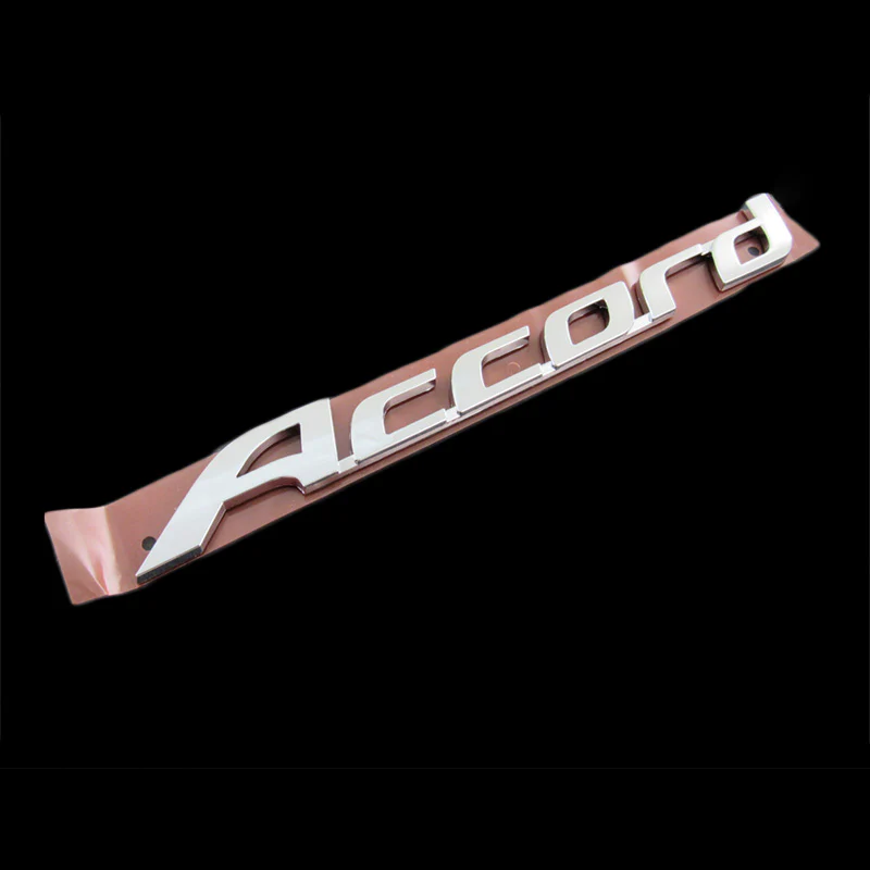 3PCS SET Front + Rear Red/Black JDM H Emblems with Chrome Accord Emblem for 2008 - 2012 ACCORD SEDAN 4DR - Image 14