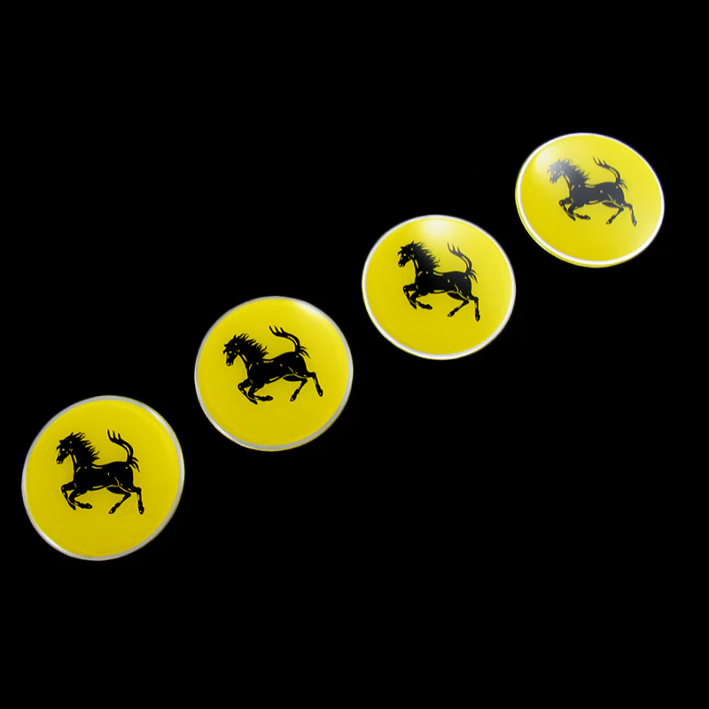 4 pcs SET Ferrari WHEEL Trim CAPS Alloy Racing EMBLEM Badges Stickers 65mm 3D NEW - Image 2