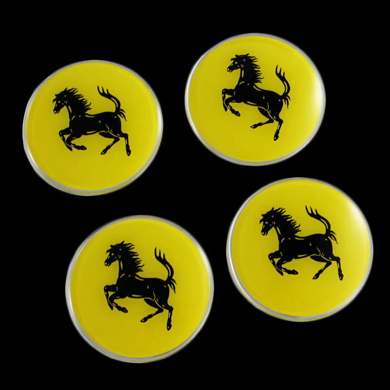 4 pcs SET Ferrari WHEEL Trim CAPS Alloy Racing EMBLEM Badges Stickers 65mm 3D NEW - Image 6