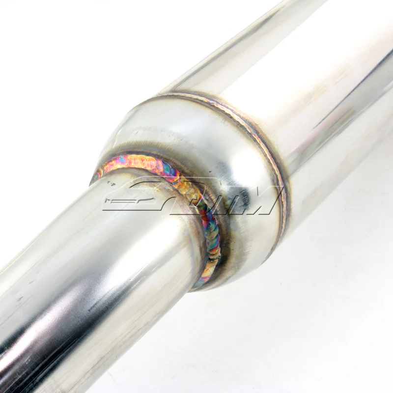 4" Rainbow Tip Muffler Stainless Steel Catback Exhaust System For 2001 2002 2003 2004 2005 Honda Civic EX 2DR / 4DR 1.7L - Image 6