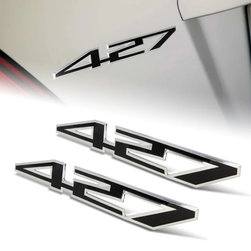 427 Aluminum Sticker Decal Emblem Badge Bumper / Trunk / Hood / Engine -Black - Image 3