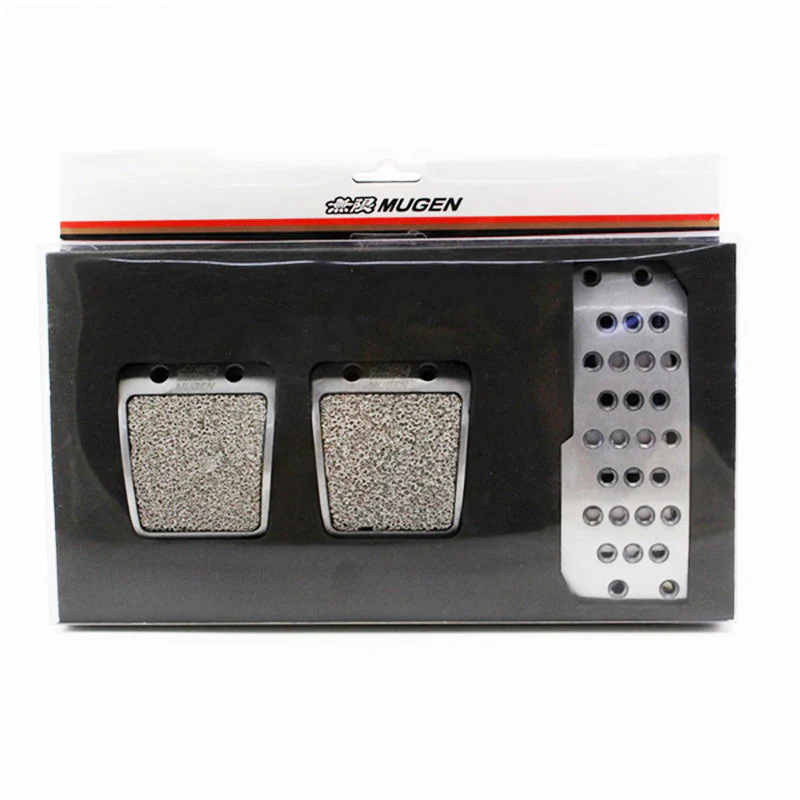 4pc Set of Honda Accord Civic Del Sol Fit RSX For Mugen Racing Car Foot Rest Acura Fuel Brake MT Pedals with Anti Skid Floor Mat - Image 2