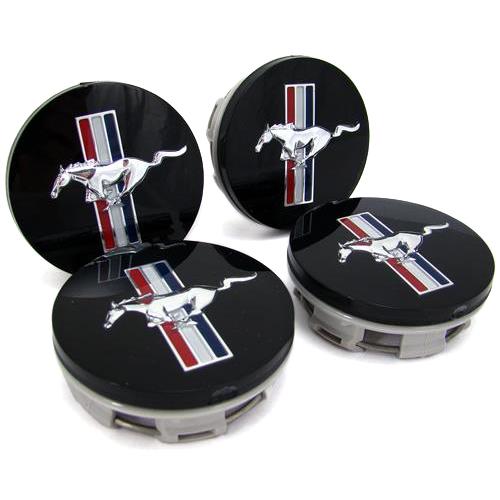4PCS For Ford Mustang Horse Black Wheel Rim Center Hub Caps Clips 2.68" 68MM - Image 2