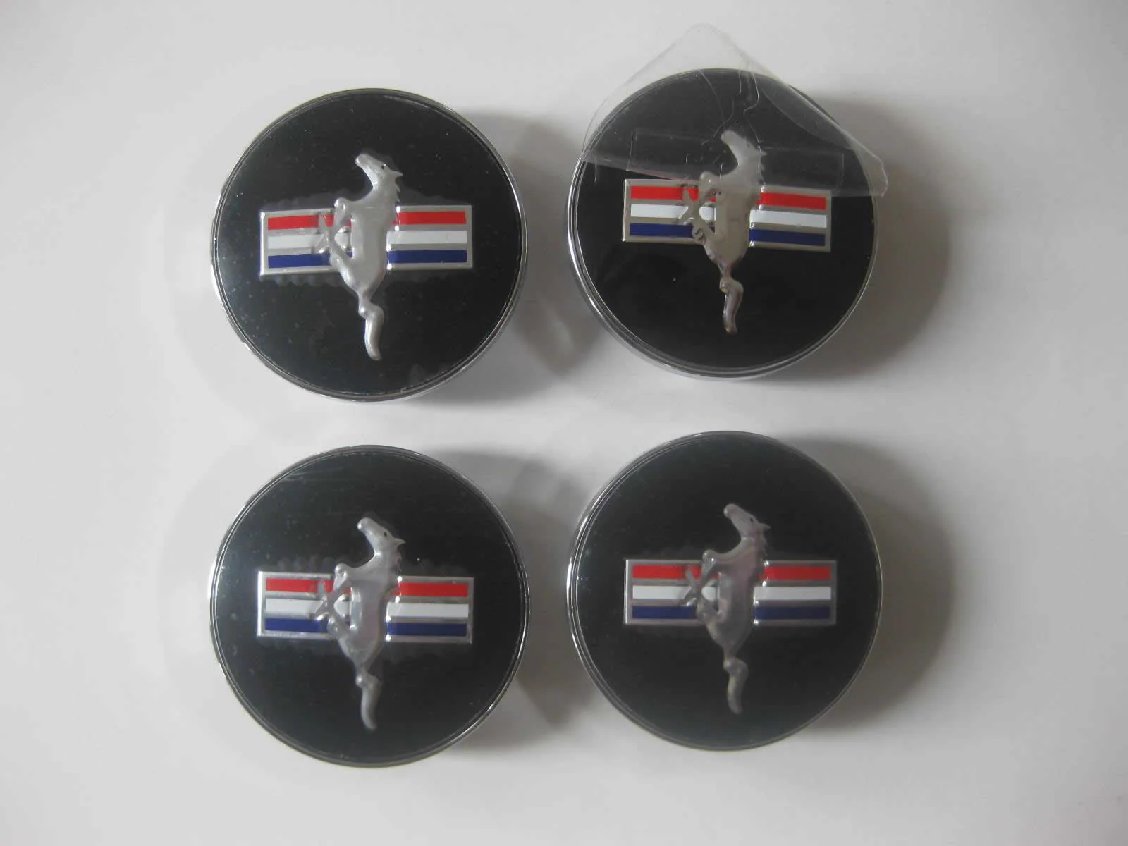 4PCS For Ford Mustang Horse Black Wheel Rim Center Hub Caps Clips 2.68" 68MM - Image 3