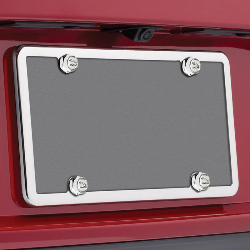 4PCS JAGUAR CHROME Car License Plate Frame Black Screw Bolt Cap Cover Screw Bolt - Image 5
